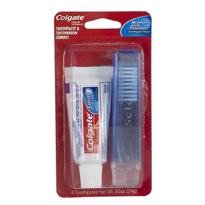 COLGATE TRAVEL PACK WITH TOOTHBRUSH 6CT/PACK